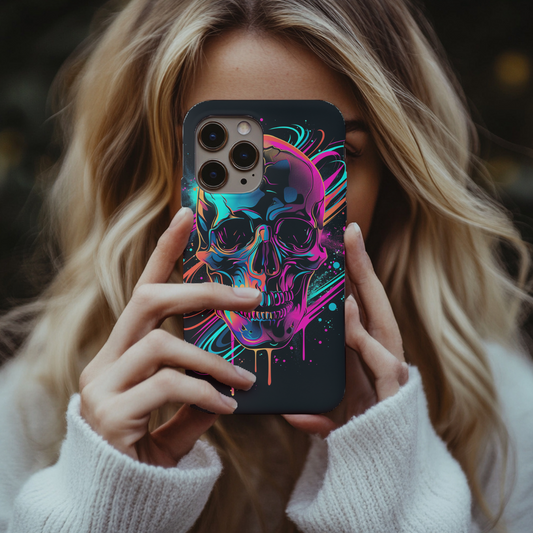 Bright skull phone case