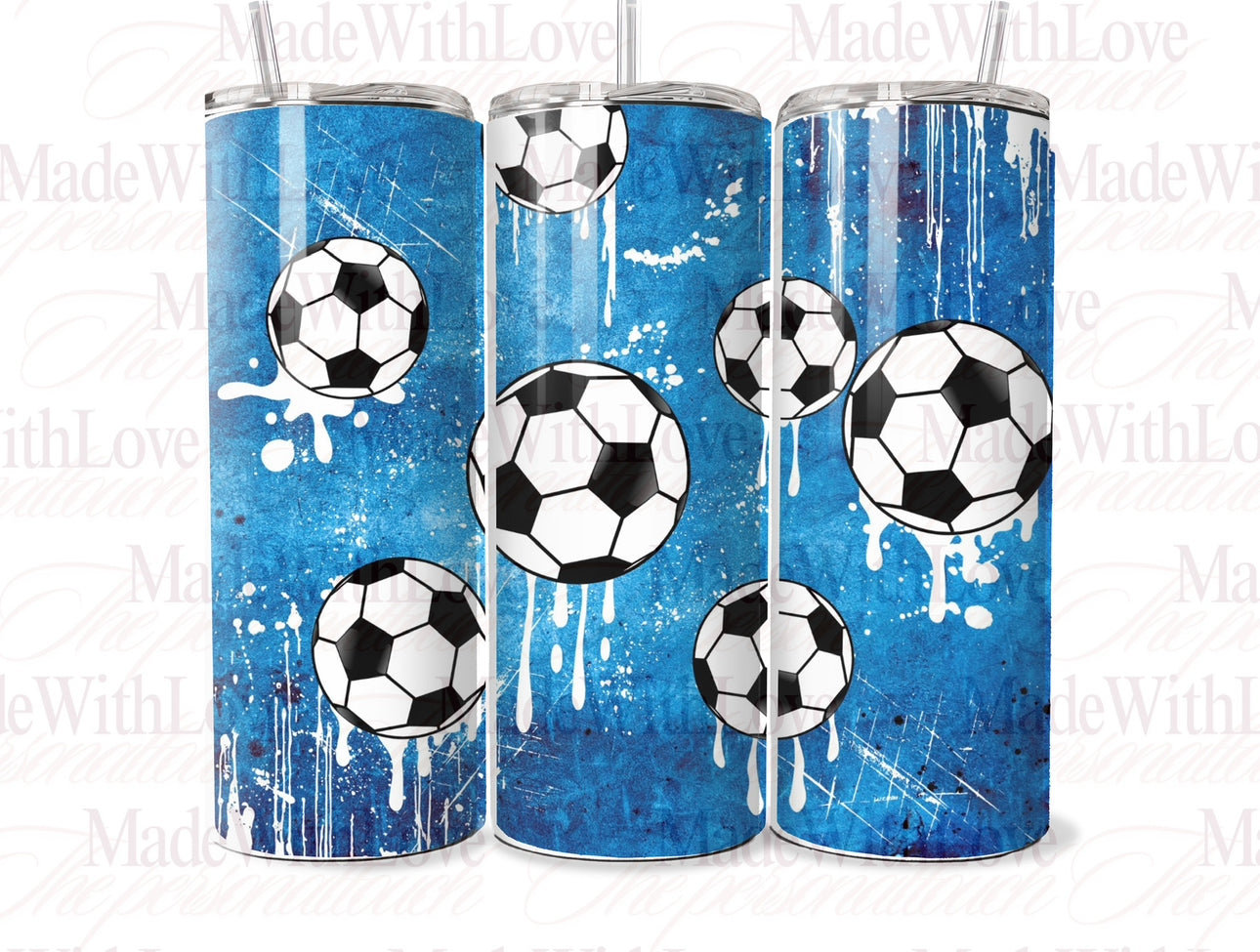 Blue football tumbler