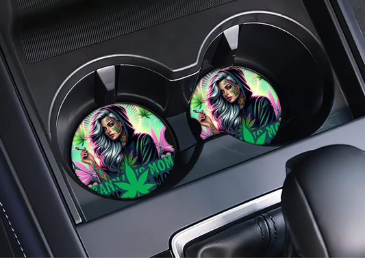 420 mom car coasters