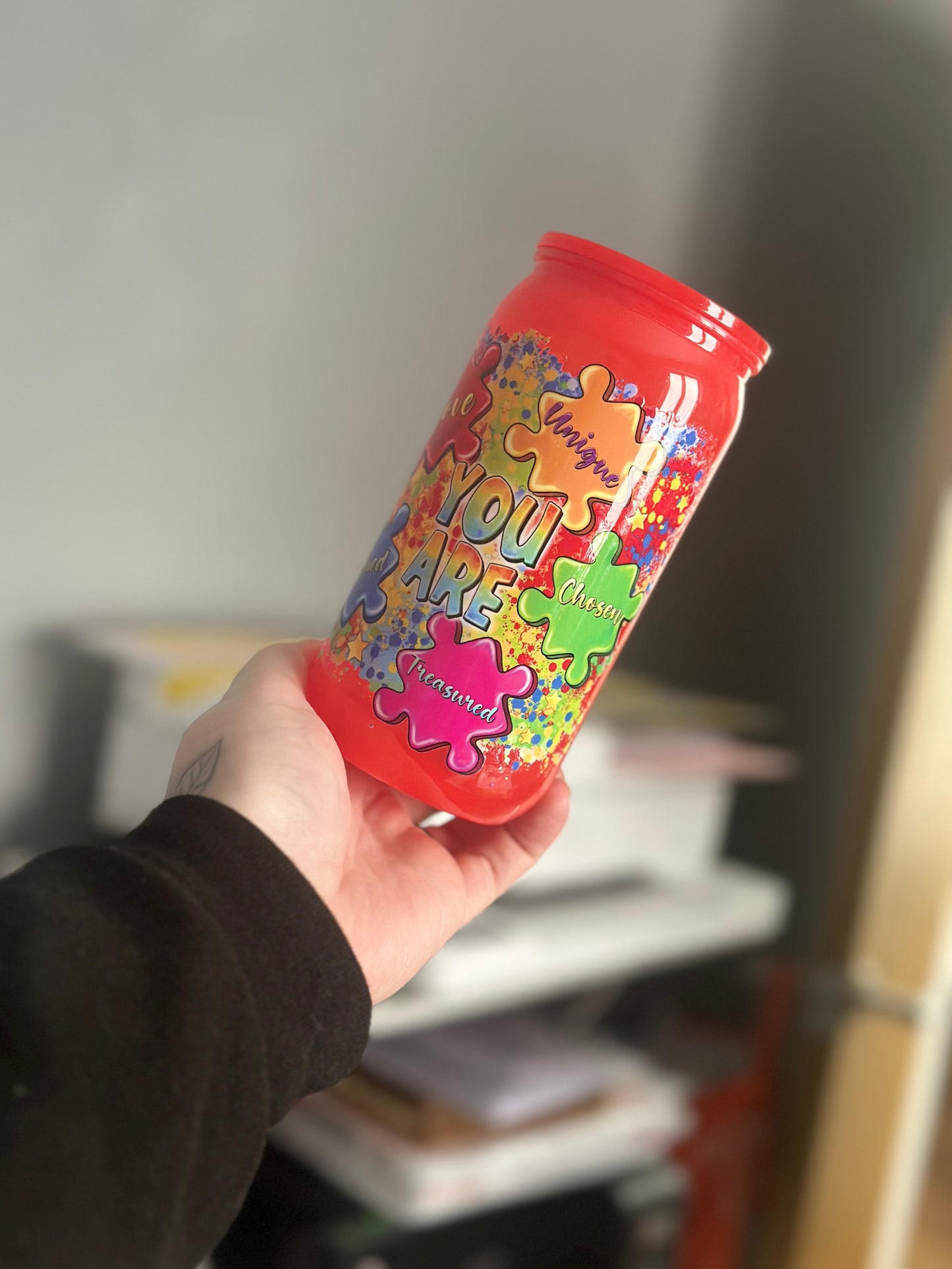 Autism 16oz Libby can