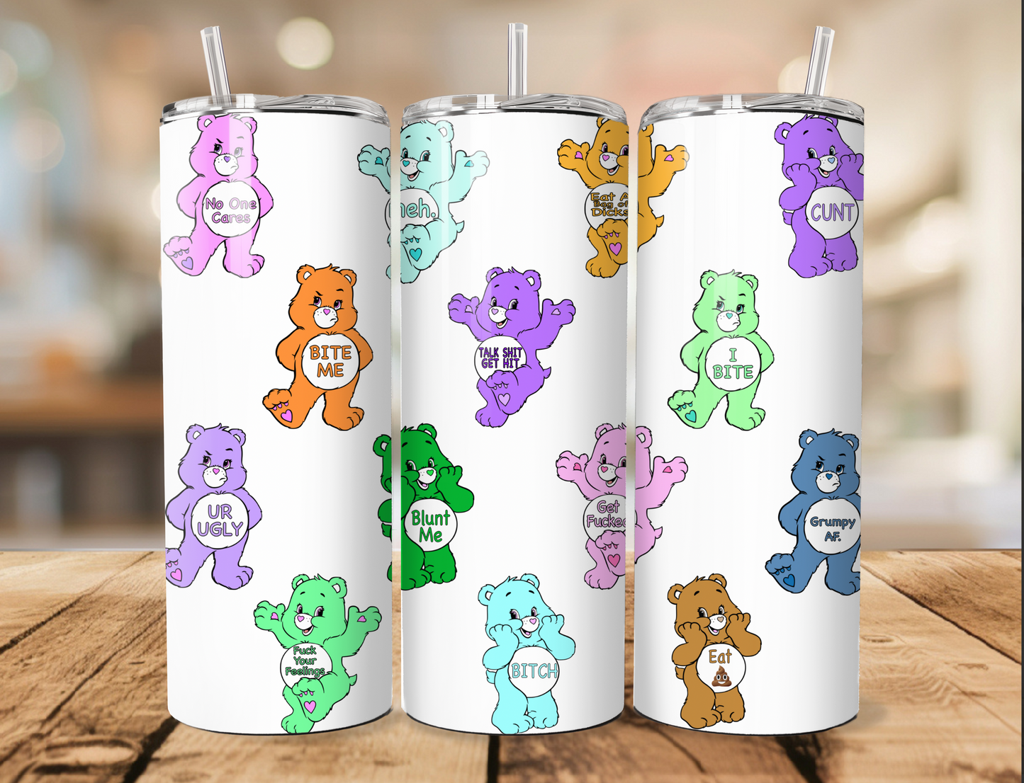 Don’t care bear 20oz tumbler