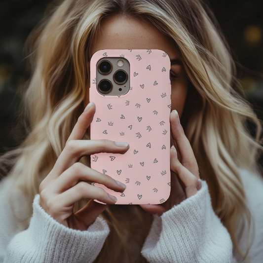 Pink crown phone case