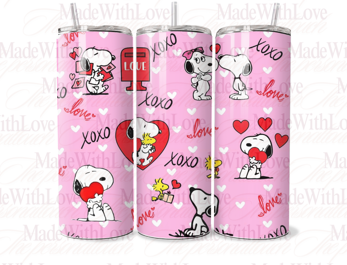 Snoopy valentine tumbler