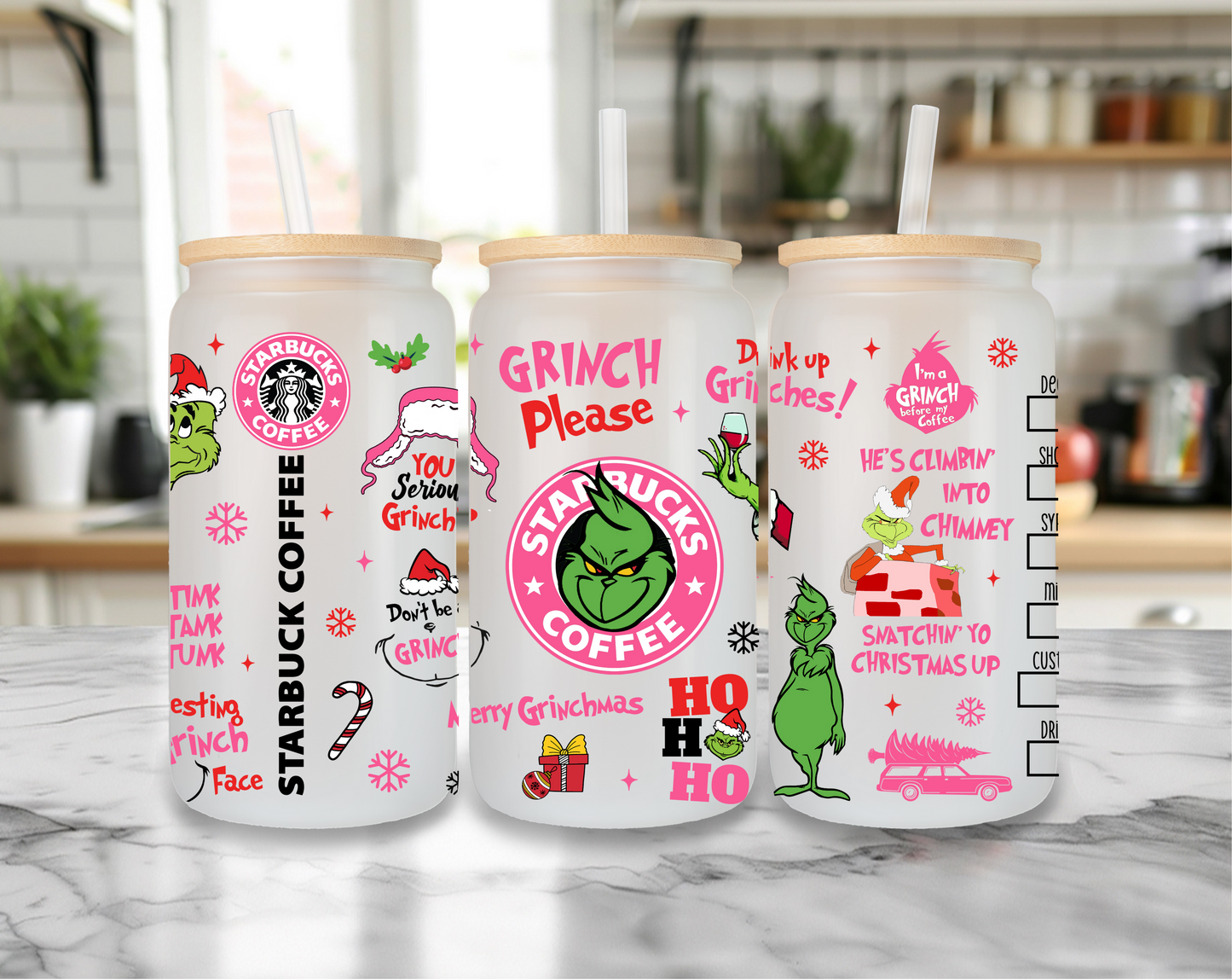 Grinch starbucks Libby can